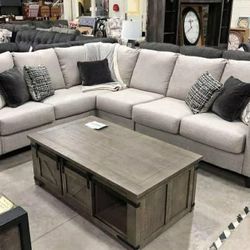 Hallenberg Sectional Couch White Large Sectional
