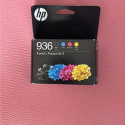 HP 936 Black/Cyan/Magenta/Yellow Standard Yield Ink Cartridges, 4/Pack.  New