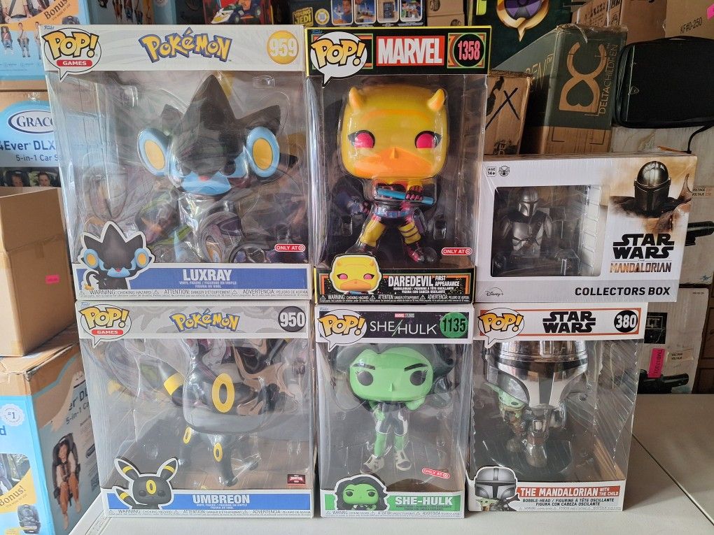 New Large Funko Pops. Marvel, Pokémon & Star Wars.