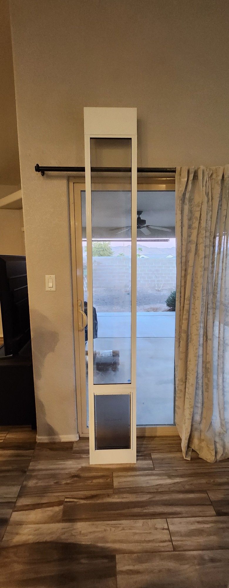 White Frame Doggy Door