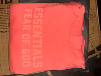 Essentials coral hoodie