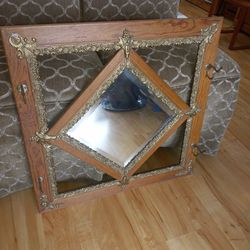 Antique Mirror With Hooks