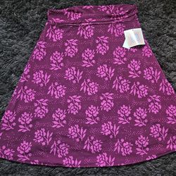 LuLaRoe Azure midi Skirt size large nwt rose flower floral abstract pattern pink purple maroon #Anthropologie #toryburch #laundry
