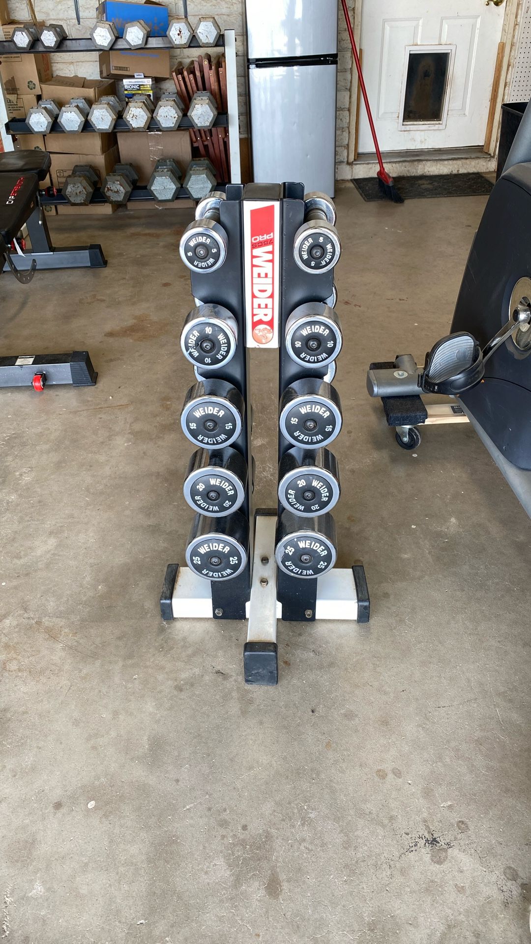 Weider Chrome Dumbbell Set with Rack