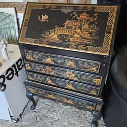 Maddox Furniture Secretary Desk, Antique, Oriental