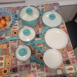 Green Life Pots And Pans Set 10 Pieces 