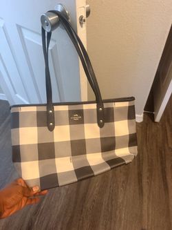 Coach Tote Bag Gingham Print