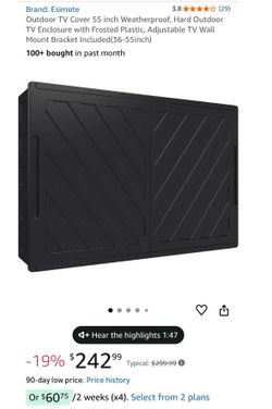 Outdoor TV cover