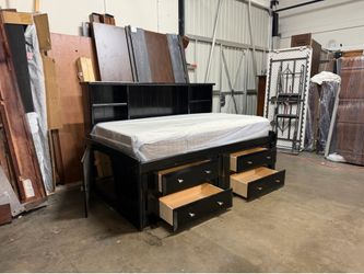 Twin captains bed $299