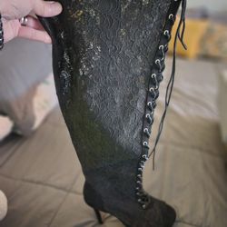 Stiletto Thigh High Boots 