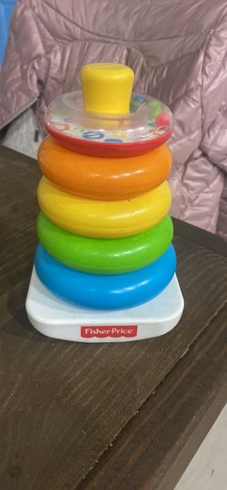  Fisher Price Rock A Stack Stacking Ring Toy 5 Rings Rattle Ring 