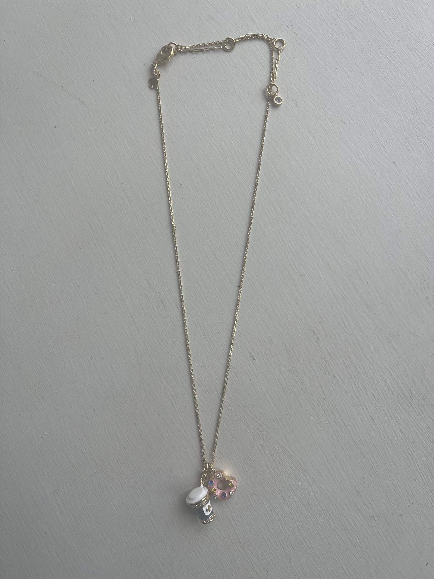 Kate Spade Coffee Break Donut Charm Pendant Necklace