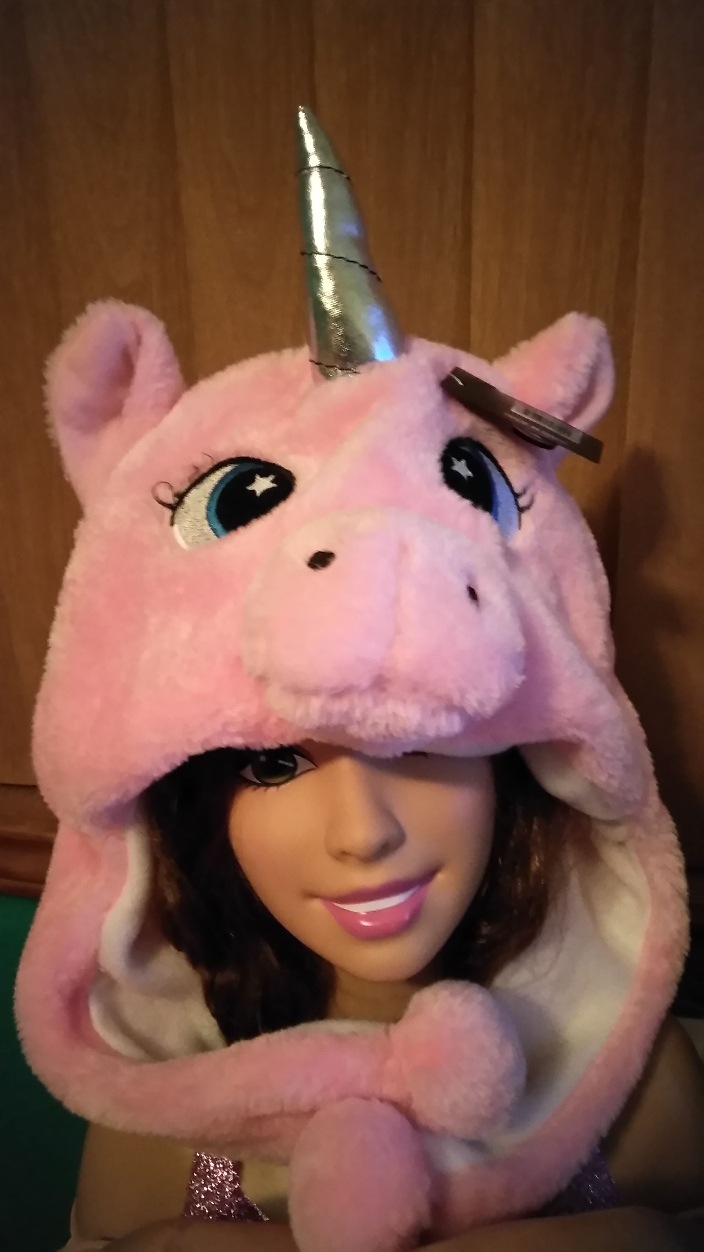 Pink Unicorn Hoodie Hat