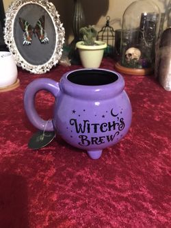 Purple Cauldron Halloween Mug