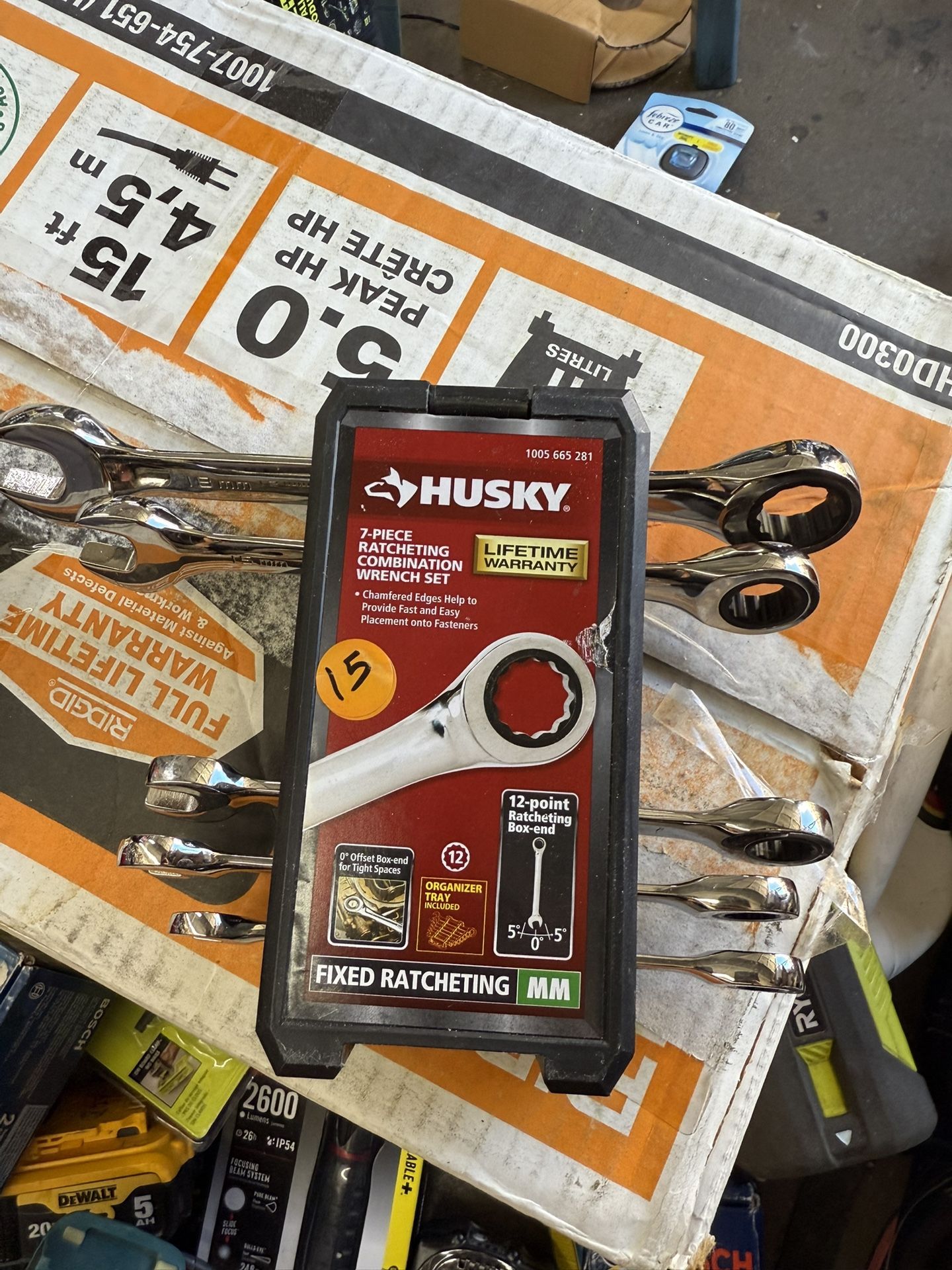 Husky Ratcheting MM Combination Wrench Set (7-Piece)