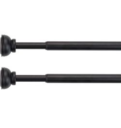 KXLIFE 2 Pack Spring Tension Rod Adjustable 26-36 Inches, Black
1/2-inch Decorative Tension Drapery Rod, Tension Mounted, Non-Slip, for Window, Kitche