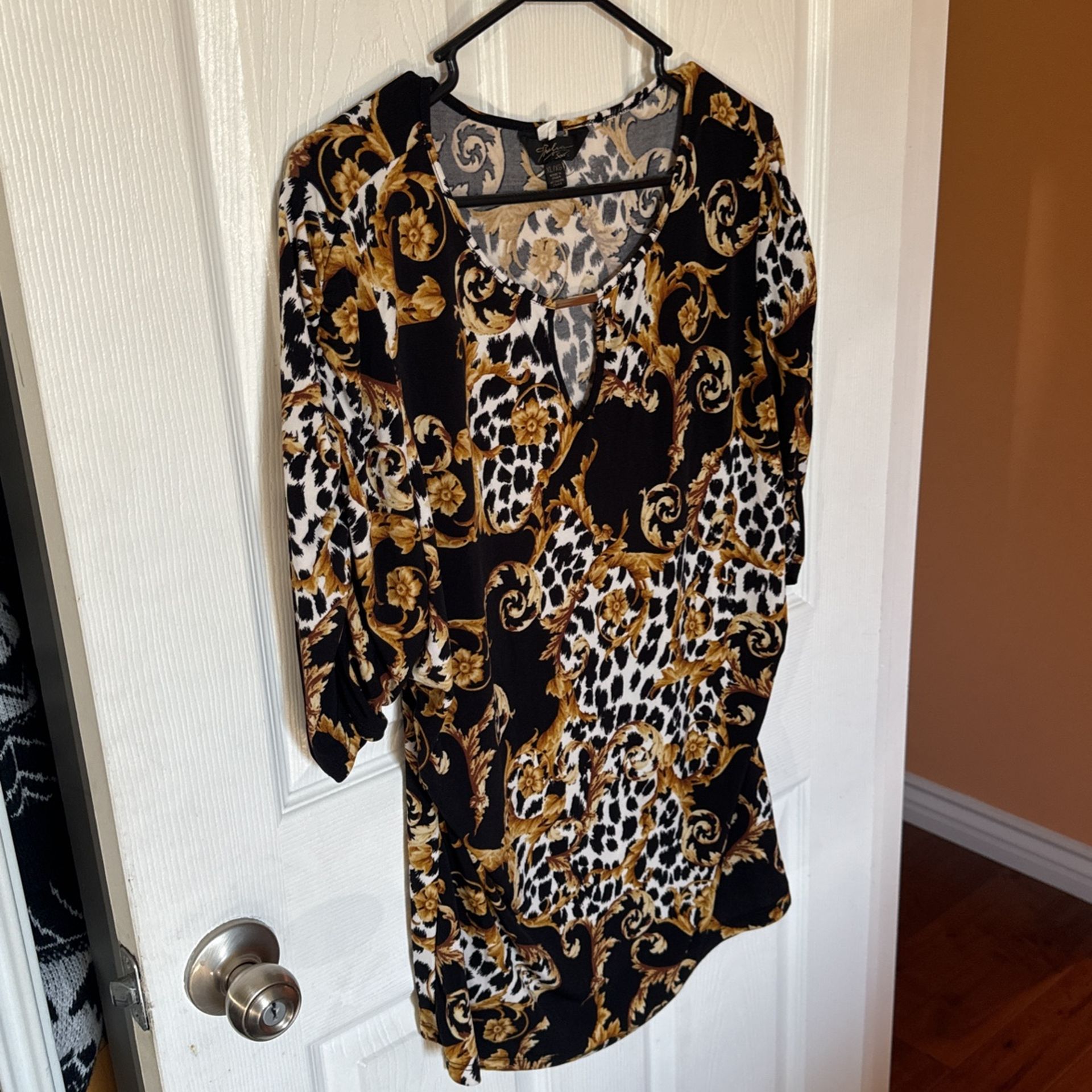 Cheetah Black And Gold Blouse