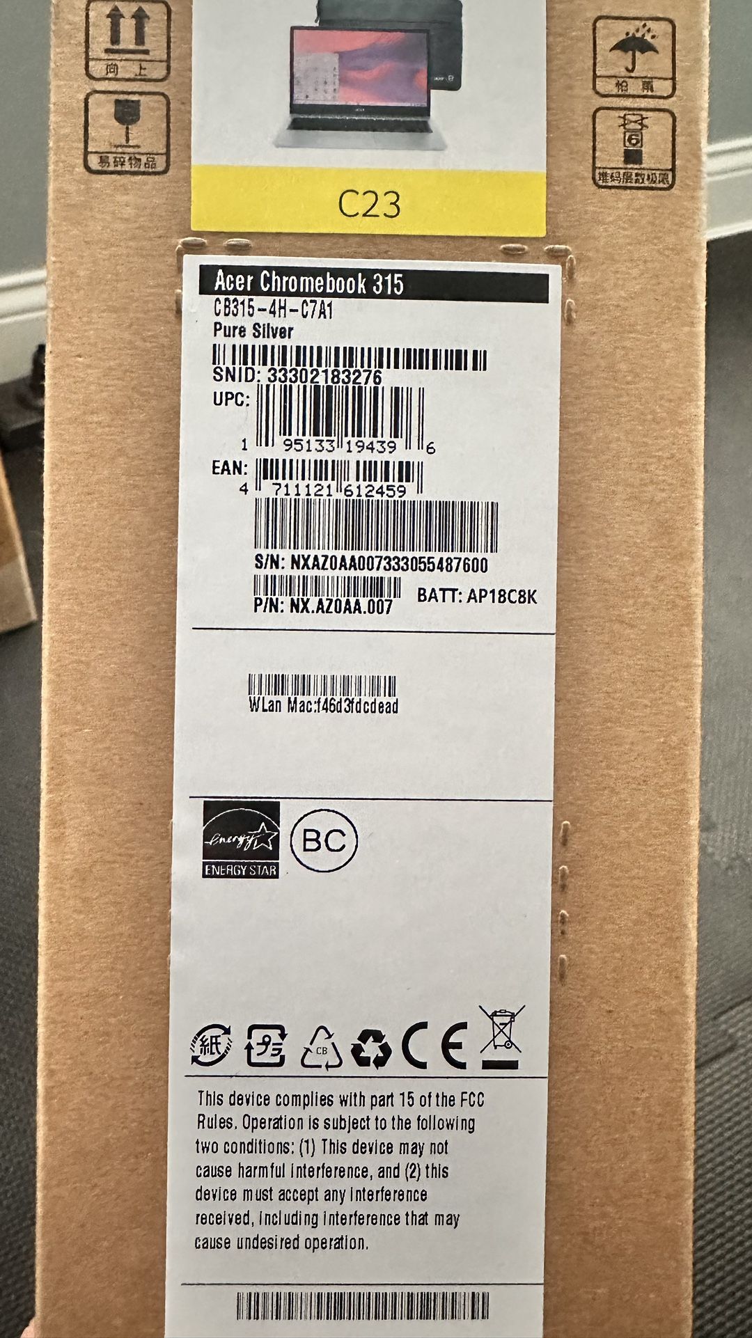 Acer chromebook 315 15.6 brand new sealed