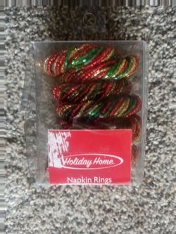 Holiday Home Beaded Napkin Rings Set