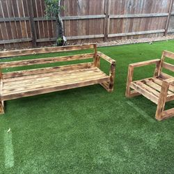 Outdoor Sofa/bench and Chair
