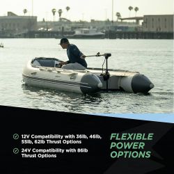  Thrust Saltwater Transom Mounted Trolling Electric Trolling Motor w/LED Battery Indicator