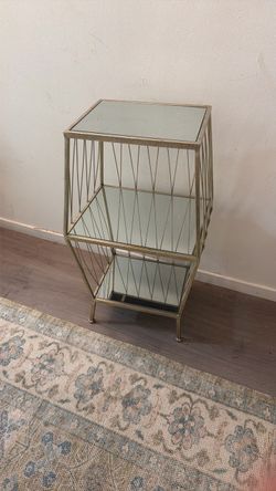glass side table