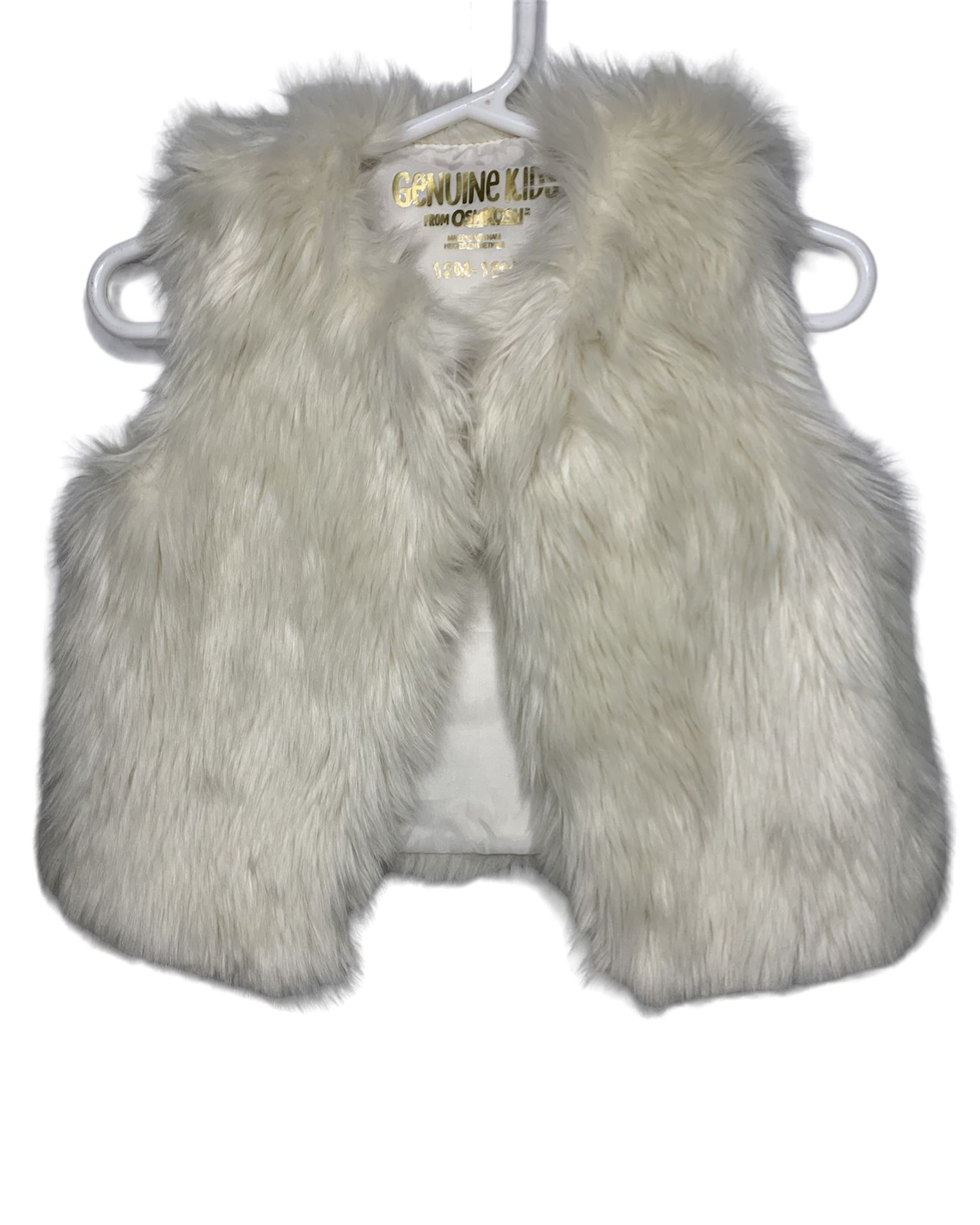 Genuine Kids from OshKosh Faux Fur Toddler Vest (Size: 12 - 18 Month)