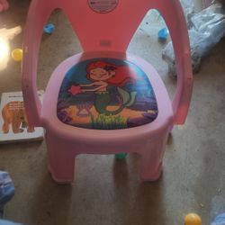 Pink Little Mermaid Squeaky Chair