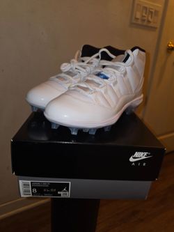 Jordan 11 Mid TD Legend Blue Football Cleats