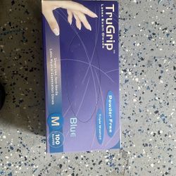 Latex Gloves Blue And White 