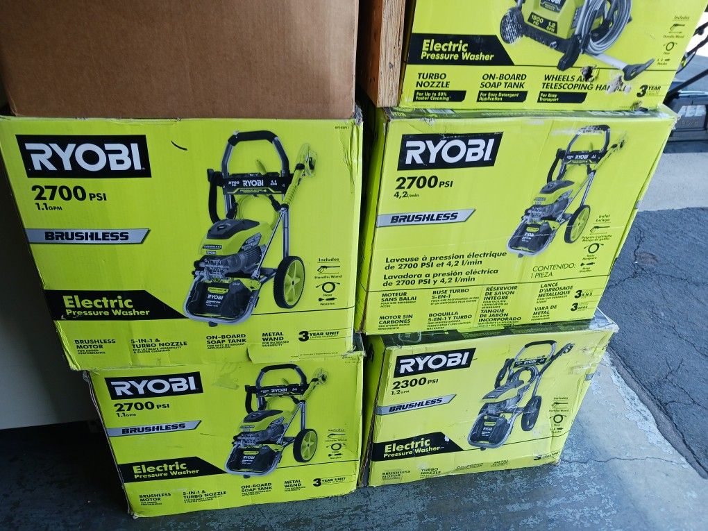 Ryobi Electric Power Washers Variety Of PSI