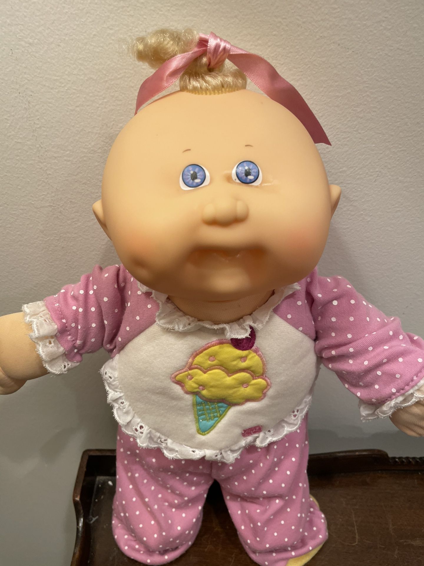 1989 Cabbage Patch Kids OAA 16” Doll Blonde Pig Tail- CPK- #2318 Pajamas-RARE! Condition is pre owned and shows some light signs of wear from age and 