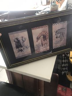  Gibson Elephant, Giraffe and Zebra Prints 