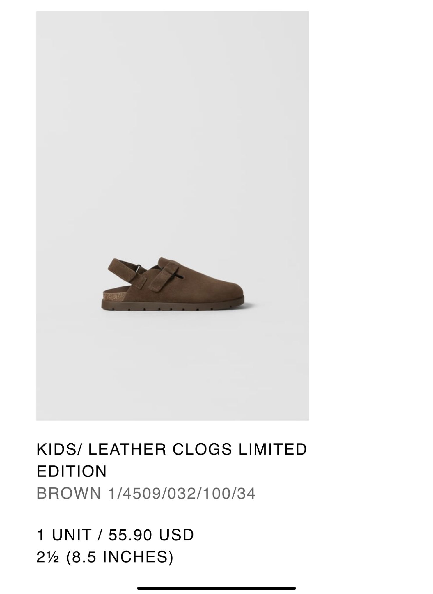 Zara Kids Clogs *Limited Edition*