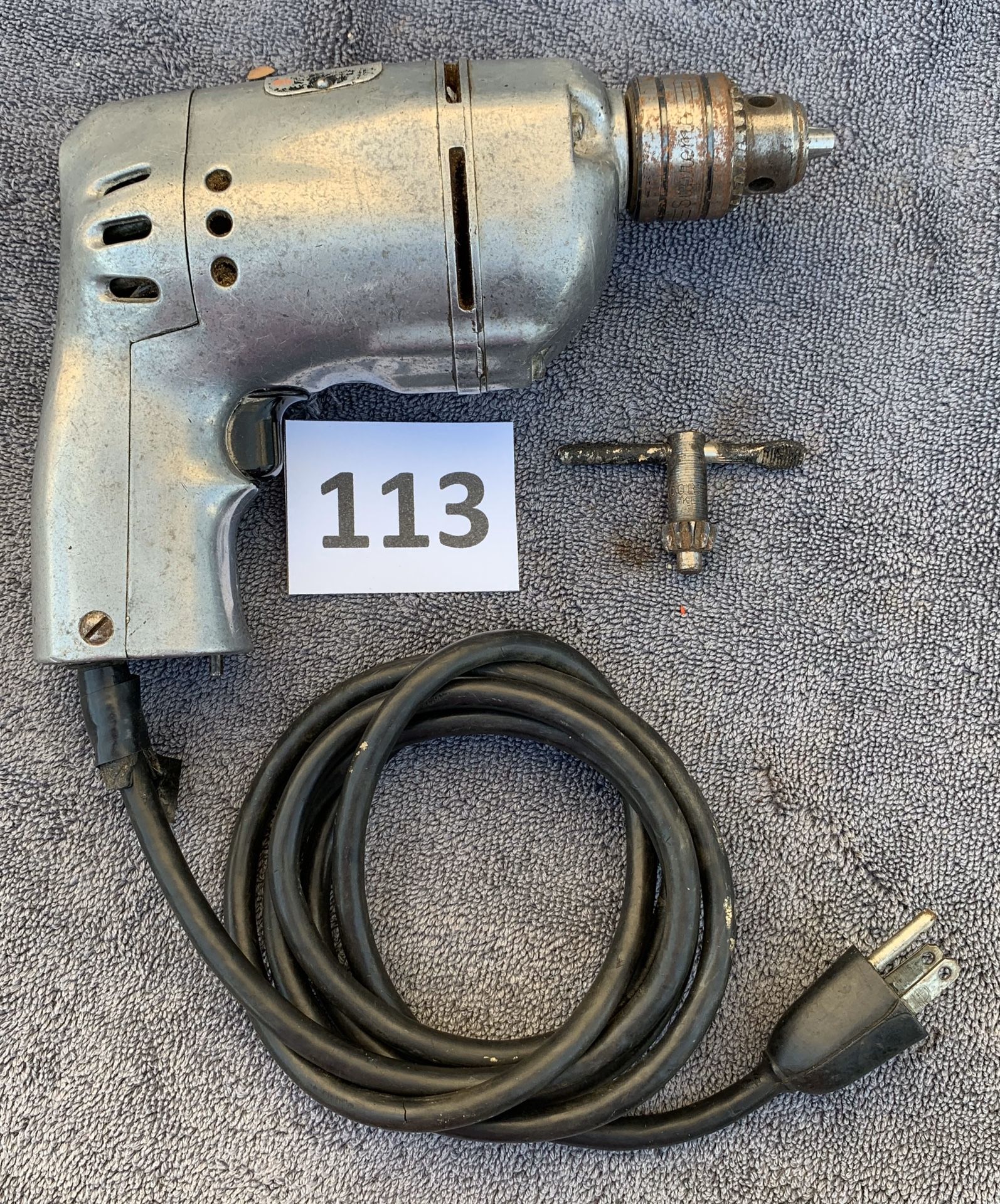 Lot 74 (113) Steel Case Drill 3/8 Heavy Duty