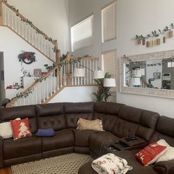 Big Reclining  Leather Couch