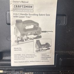 Craftsman 2-in-1 Handle Scrolling Sabre Saw With Laser Trac