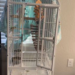 Medium Bird Cage And Accessories 