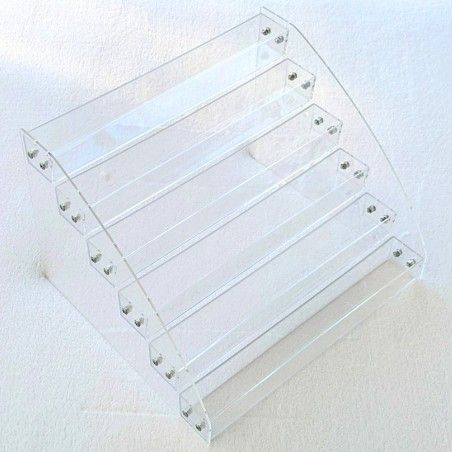 Acrylic Transparent Clear Shelves Display Rack Tabletop Organizer Storage 6 Layers Holder For Nail Polish, Makeup, Cosmetics 