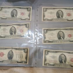 $ 2 Dollar 1(contact info removed) Series Red Seal United States Paper Currency Bills