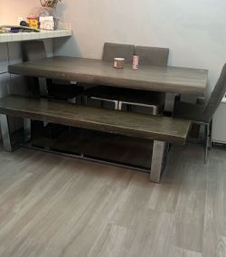 Dinner table and bench
