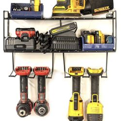 3-Layer Heavy-Duty Power Tool Organizer Wall Mount Storage Rack