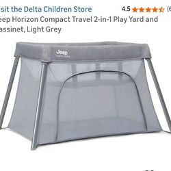 Jeep Horizon Compact Travel 2-In-1 Play Yard 