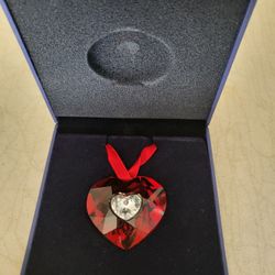 Swarovski Crystal Heart Ornament In Original Box