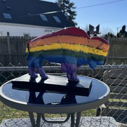 The Pride Buffalo Statue