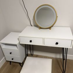 Vanity, Mirror, Side Drawer 
