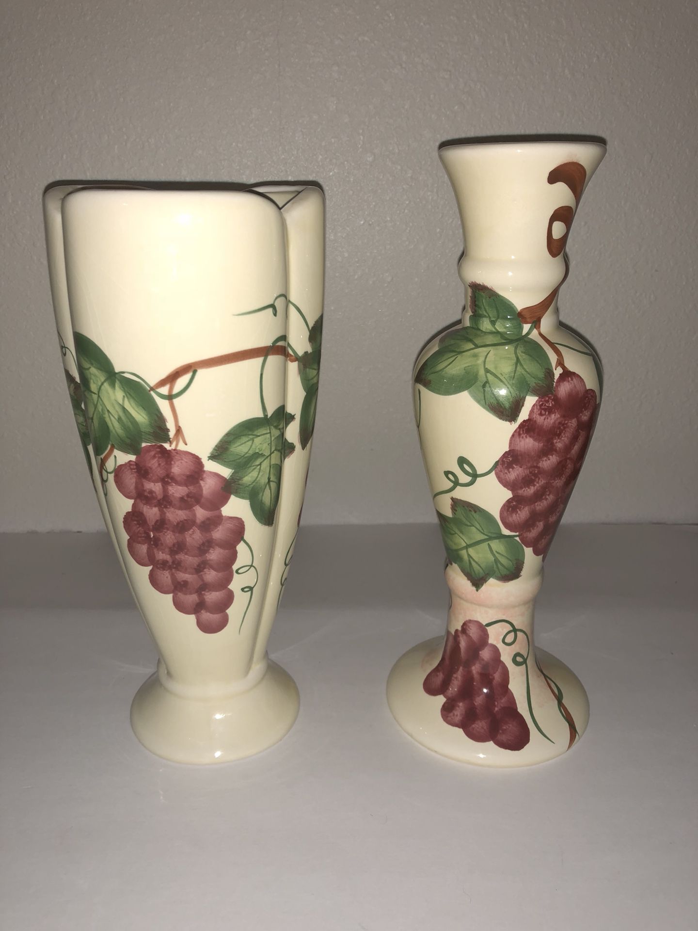 Vase (9 1/2”) with matching Candle Holder (10”)