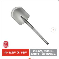 DIABLO 4.5 in. x 17 in. Carbide SDS-Max Clay Spade rotary hammer drill bit gardening landscaping 