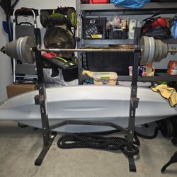 Squat Rack W/Weight Plates
