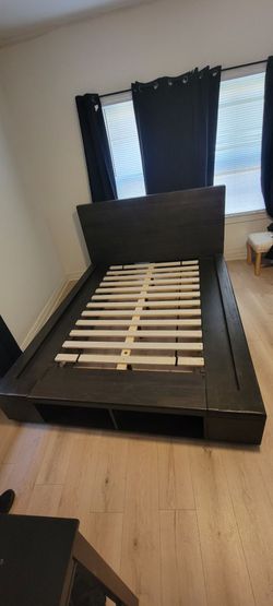 Solid wood bed frame king size!